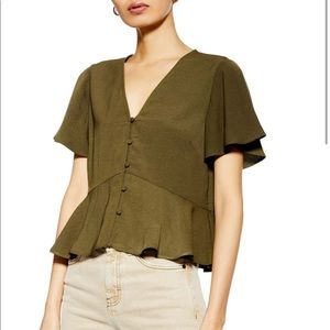 Topshop | Meghan Front Button Top